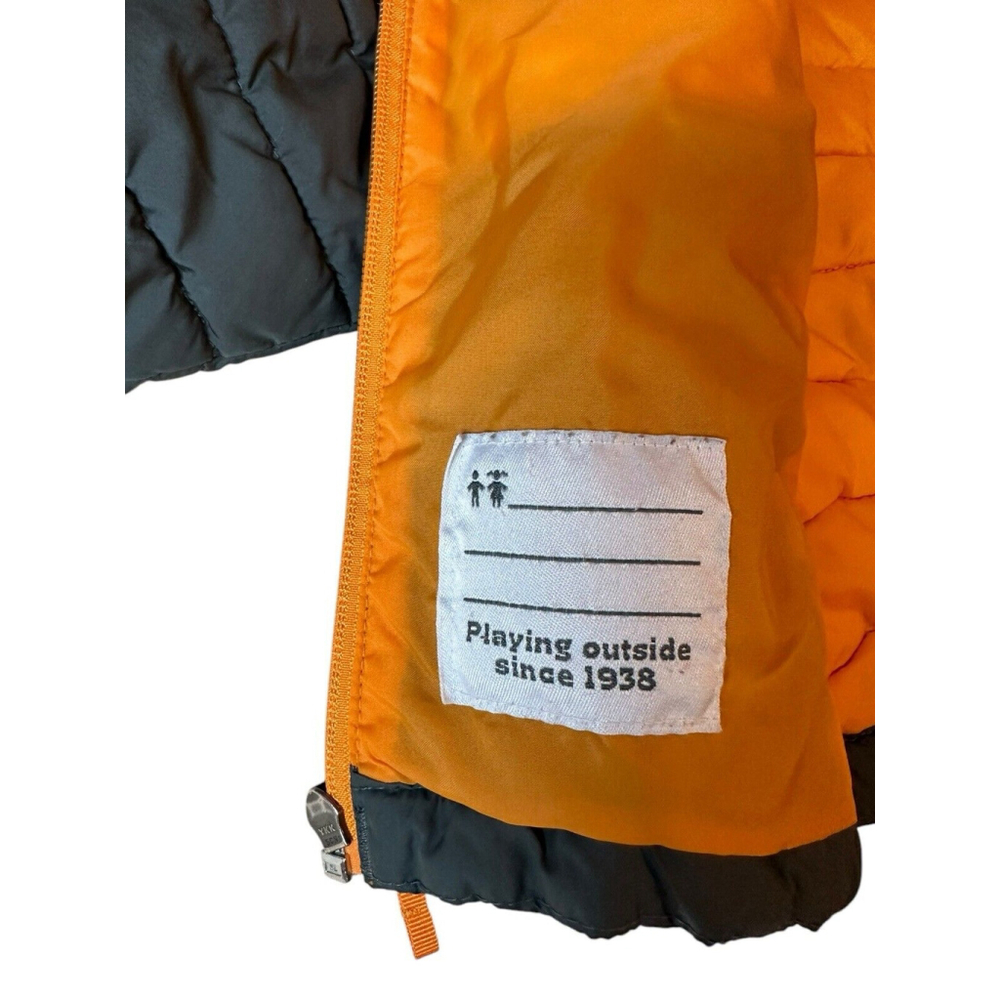 COLUMBIA Powder Lite Boys Hooded Jacket 3T Black-Grey-Orange - Picture 6 of 12